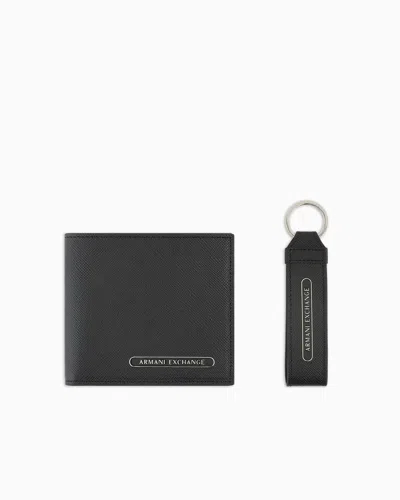 Armani Exchange Leather Goods Sets In Black