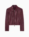 Armani Exchange Leather Jackets In Red