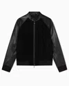 Armani Exchange Leather Jackets In Black