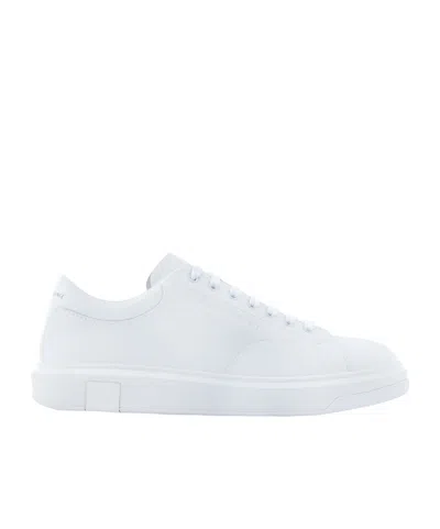 Armani Exchange Leather Low-top Sneakers In White