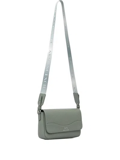 Armani Exchange Leather Shoulder Bag In Green