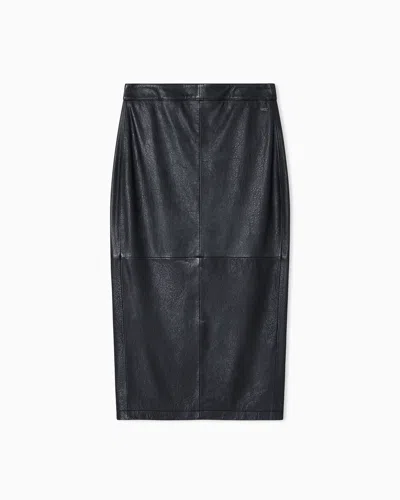 Armani Exchange Leather Skirts In Blue