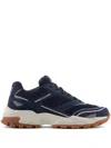 Armani Exchange Leather Sneakers In Blue