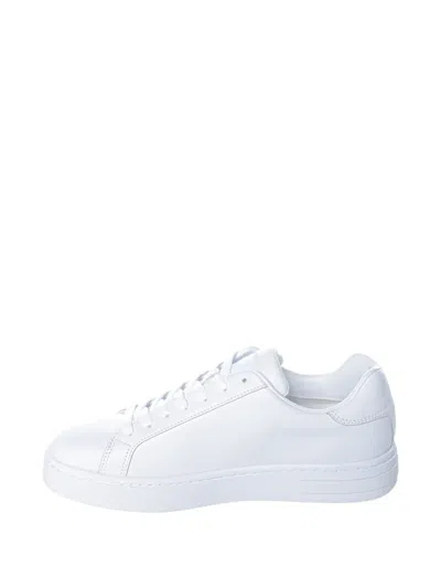 Armani Exchange Leather Sneakers In White