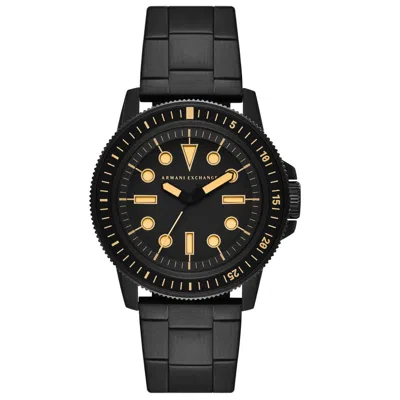 Armani Exchange Leonardo Black Stainless Steel Mens Watch