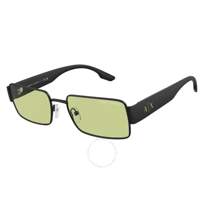 Armani Exchange Light Green Rectangular Men's Sunglasses Ax2052s 6000/2 57