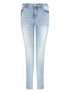 Armani Exchange Light-wash Skinny Jeans In Blue