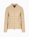 Armani Exchange Light Weight Zip-up Down Jacket In Neutral