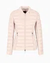 Armani Exchange Light Weight Zip-up Down Jacket In Pink