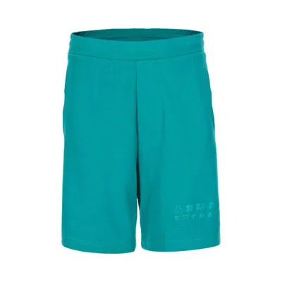 Armani Exchange 男士时髦摩登印花logo棉质短裤 In Green