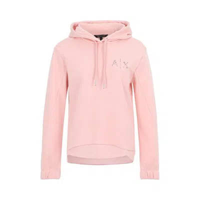 Armani Exchange Woman Sweatshirt Light Pink Size S Cotton, Polyester, Elastane