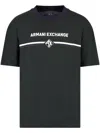 Armani Exchange Logo-appliqué T-shirt In Blue