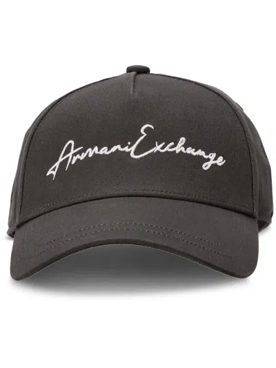 Armani Exchange Logo Cap In Black