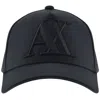 Armani Exchange Logo Cap Navy In Navy