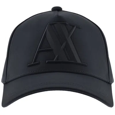 Armani Exchange Logo Cap Navy In Blue