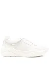 Armani Exchange Logo-charm Leather Sneakers In White