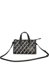 Armani Exchange Logo Charm Pattern Tote Bag In Black