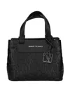 Armani Exchange Logo-charm Tote Bag In Black