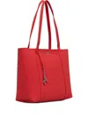 Armani Exchange Logo-charm Tote Bag In Red