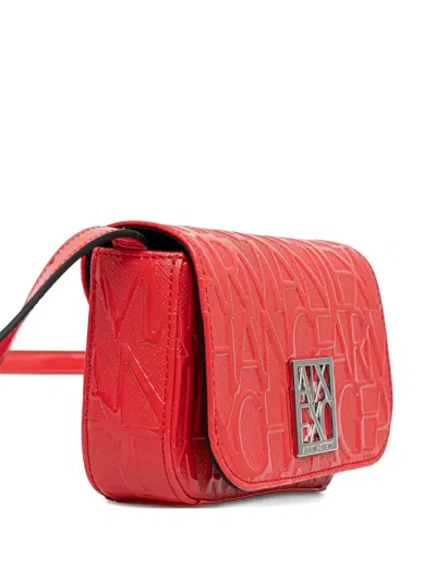 Armani Exchange Logo Cross-body Bag In Red