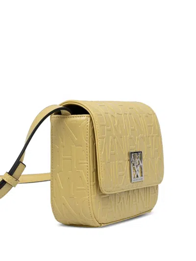 Armani Exchange Logo Cross-body Bag In Yellow