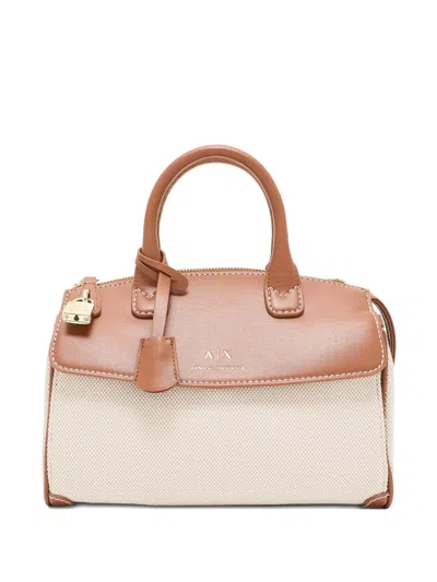 Armani Exchange Logo-debossed Tote Bag In Neutral