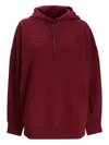 Armani Exchange Logo-detail Drawstring Hoodie In Red