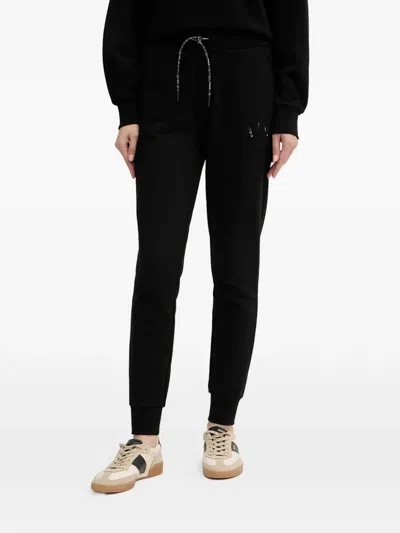 Armani Exchange Logo-detail Drawstring Track Pants In Black