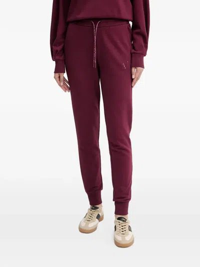 Armani Exchange Logo-detail Drawstring Track Pants In Red