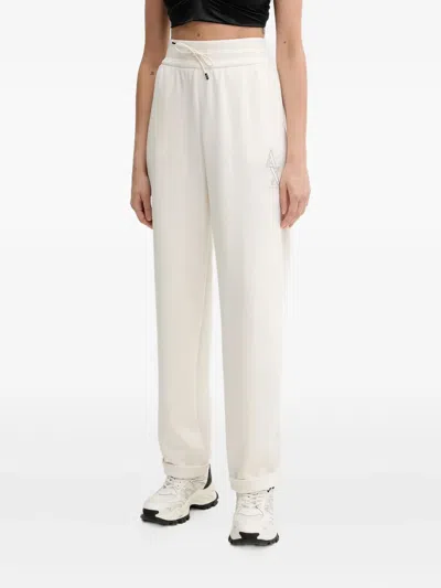 Armani Exchange Logo-detail Drawstring Trousers In Neutral