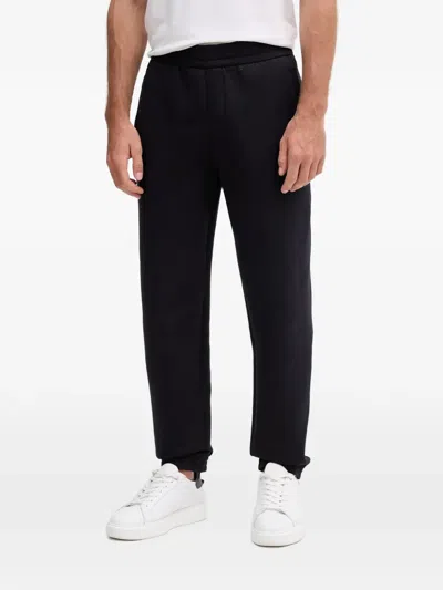 Armani Exchange Logo-detail Elasticated Track Pants In Black