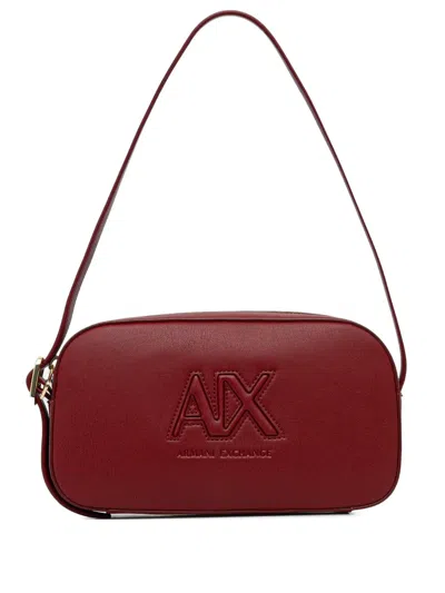 Armani Exchange Logo-detail Shoulder Bag In Red