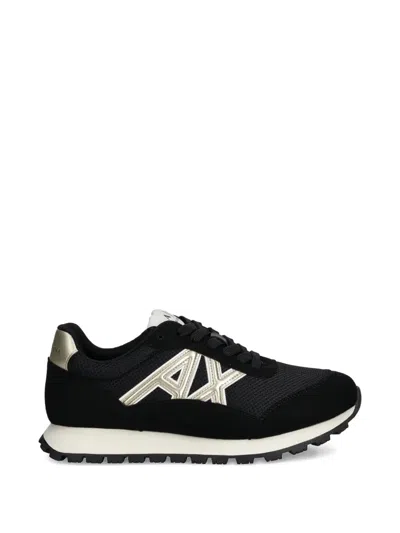Armani Exchange Logo-detail Sneakers In Black