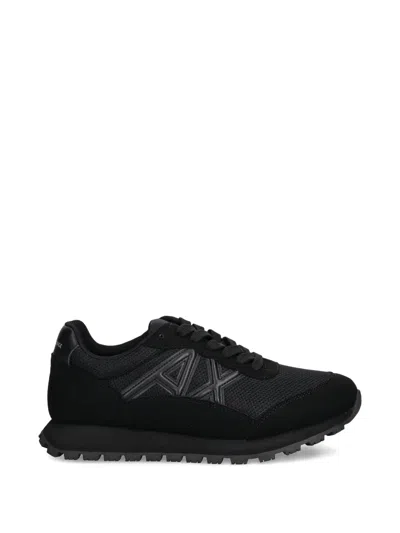 Armani Exchange Logo-detail Sneakers In Black