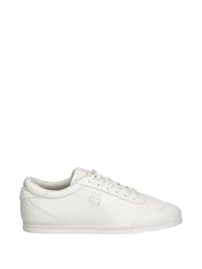 Armani Exchange Logo-detail Sneakers In White