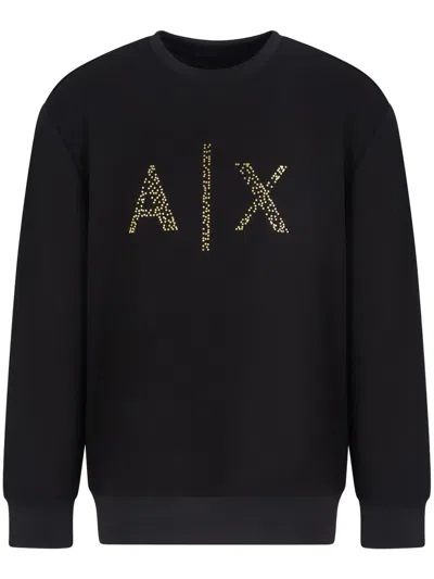 Armani Exchange Logo-detail Sweatshirt In Black