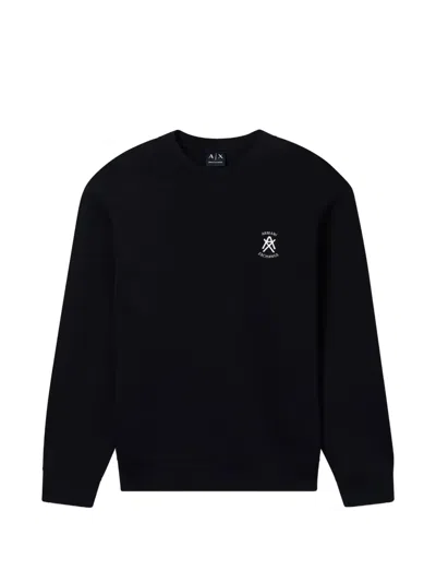 Armani Exchange Logo-detail Sweatshirt In Black