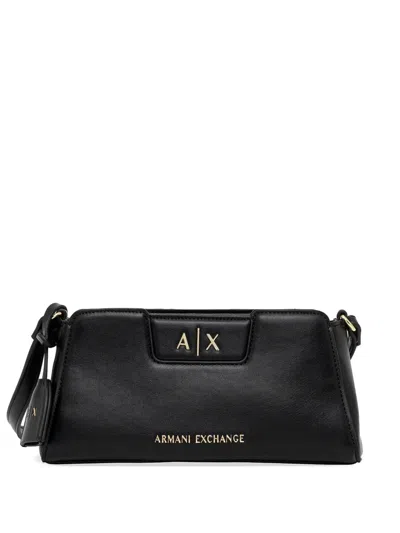 Armani Exchange Logo-details Cross-body Bag In Black