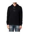 Armani Exchange French Terry Cotton Hoodie With Logo In Black