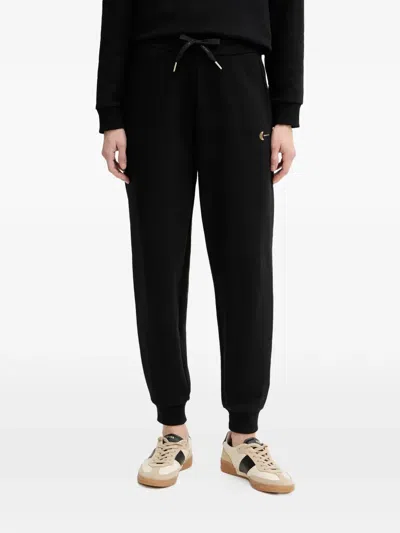 Armani Exchange Logo Drawstring-waist Track Pants In Black
