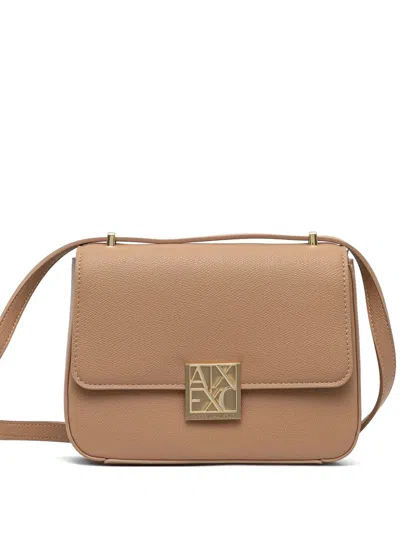 Armani Exchange Logo-embellished Cross-body Bag In Neutral