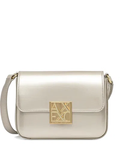 Armani Exchange Logo-embellished Cross-body Bag In Silver