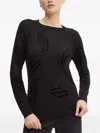 Armani Exchange Logo-embellished Sweater In Black