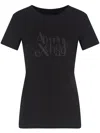 Armani Exchange Logo-embellished T-shirt In Black