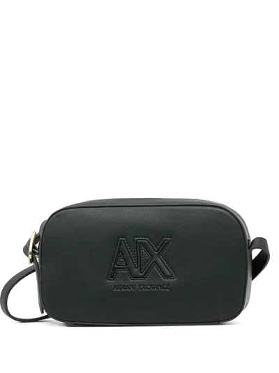 Armani Exchange Logo-embossed Cross Body Bag In Black