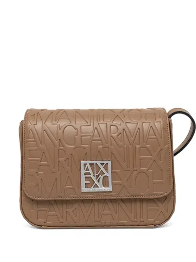 Armani Exchange Logo-embossed Cross Body Bag In Leather