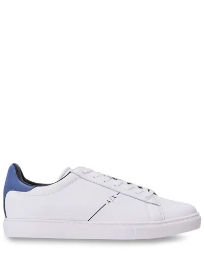 Armani Exchange Logo-embossed Low-top Sneakers In White