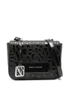 Armani Exchange Logo-embossed Satchel Bag In Black
