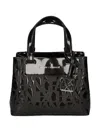 Armani Exchange Logo Embossed Tote Bag In Black