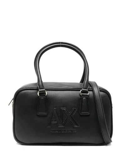 Armani Exchange Logo-embossed Tote Bag In Black